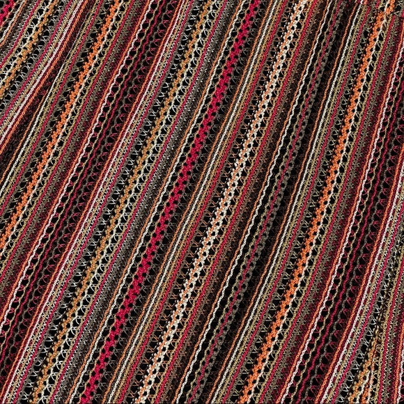 Downeast size Xl multi-colored striped ruffle skater circle style mini skirt EUC - Picture 5 of 10